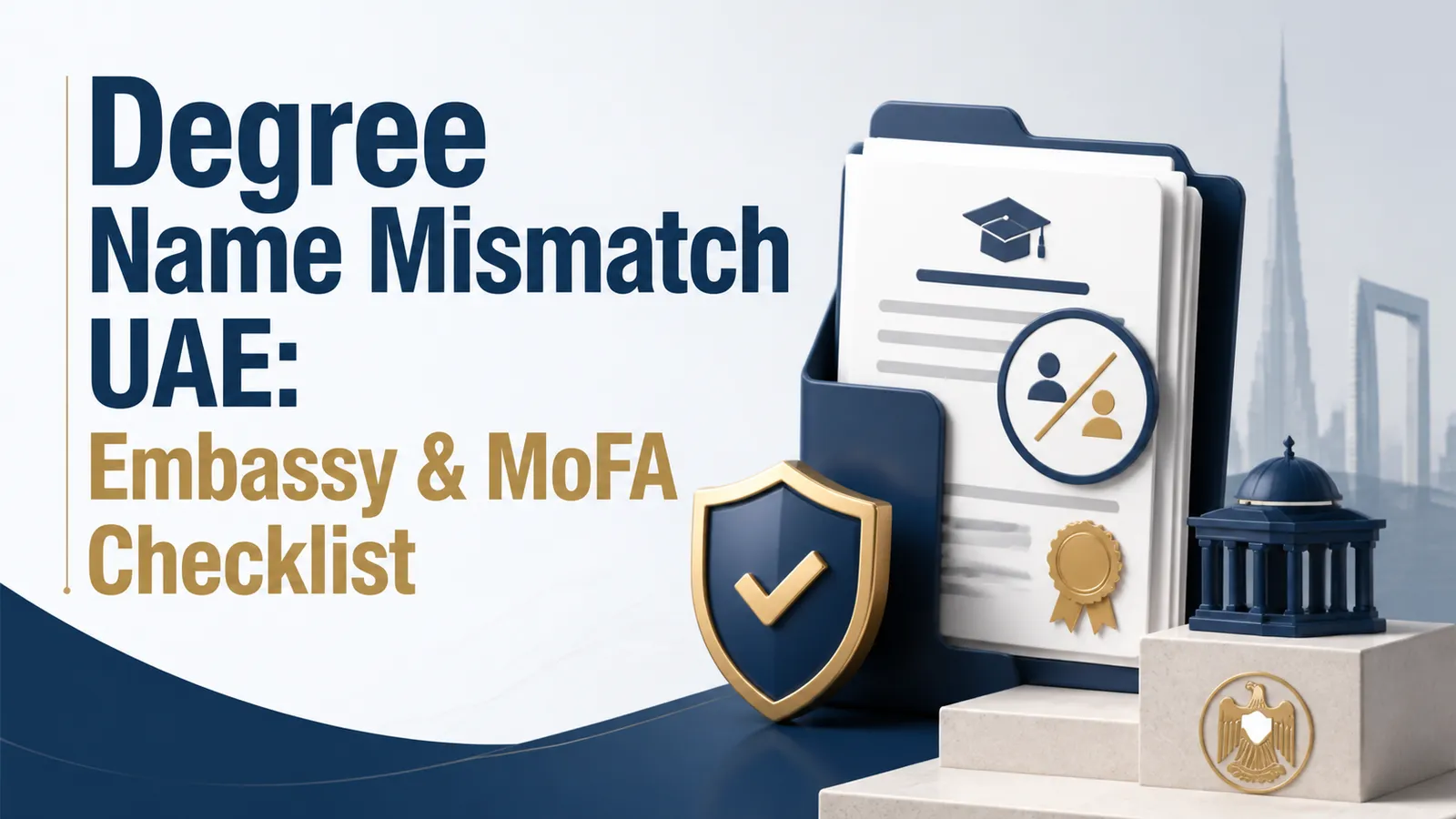 Degree Name Mismatch UAE: Embassy & MoFA Checklist Degree Name Mismatch UAE: Embassy & MoFA Checklist featured image