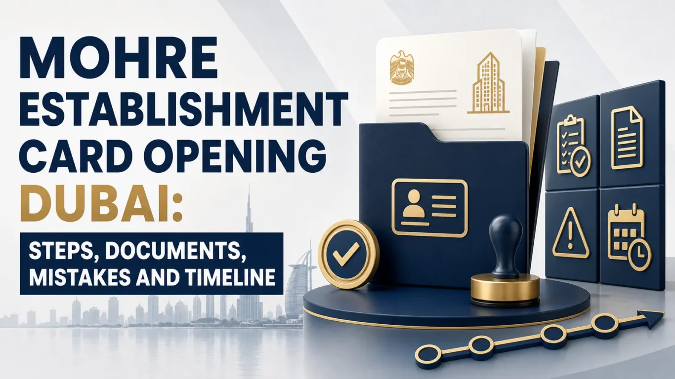 MOHRE Establishment Card Opening Dubai: Steps, Documents, Mistakes and Timeline MOHRE Establishment Card Opening Dubai: Steps, Documents, Mistakes and Timeline featured image