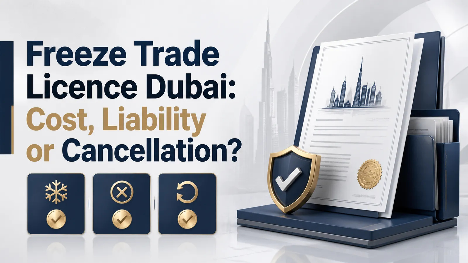 Freeze Trade Licence Dubai: Cost, Liability or Cancellation? Freeze Trade Licence Dubai: Cost, Liability or Cancellation? featured image