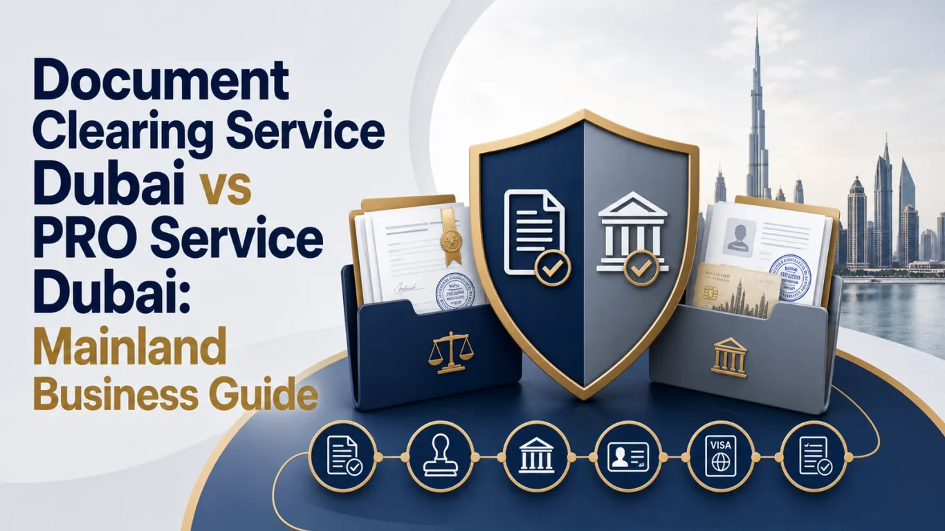 Document Clearing Service for Trade Licence Renewal Dubai Document Clearing Service Dubai vs PRO Service Dubai: Mainland Business Guide featured image