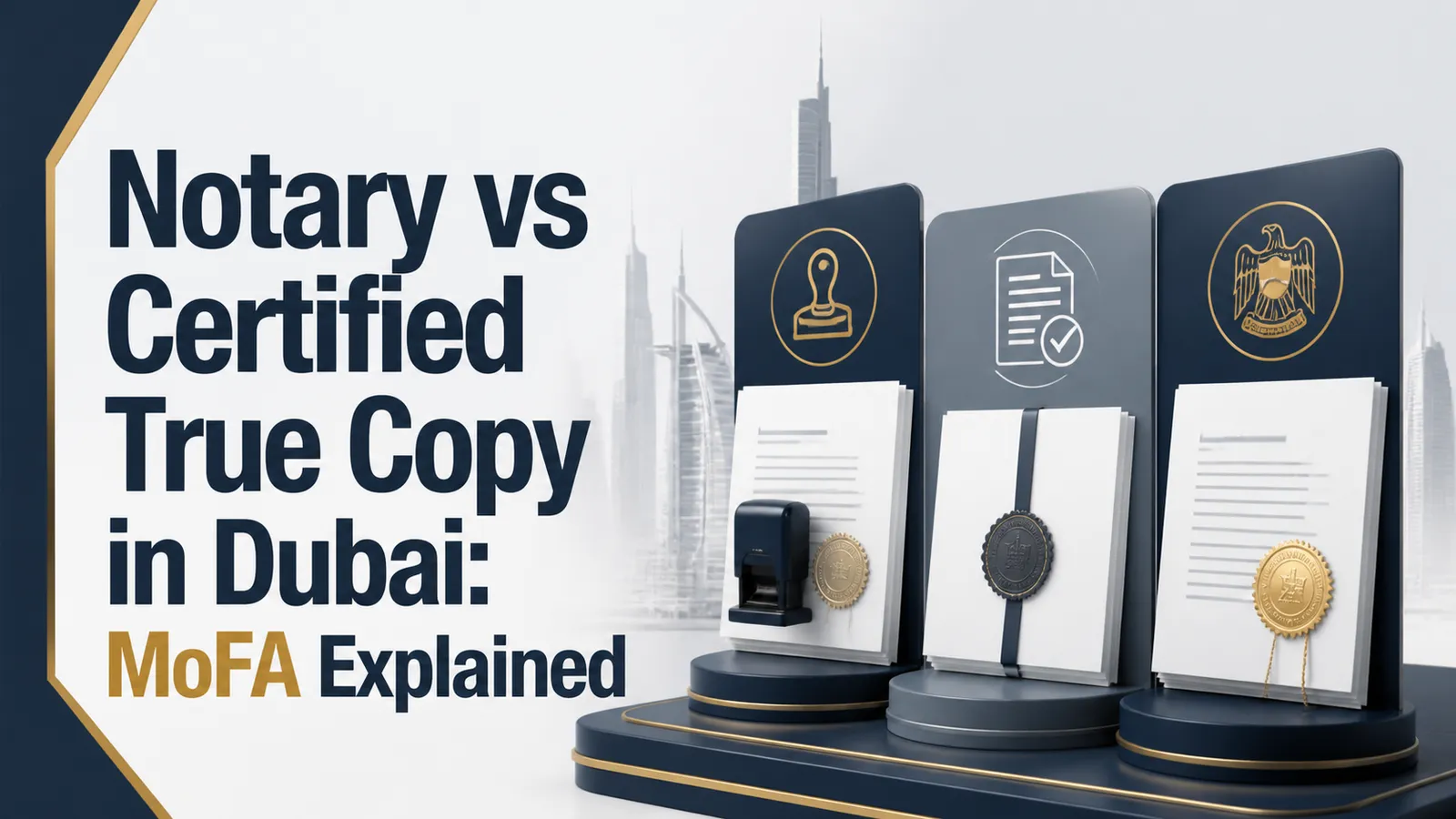 Notary vs Certified True Copy in Dubai: MoFA Explained Notary vs Certified True Copy in Dubai: MoFA Explained featured image