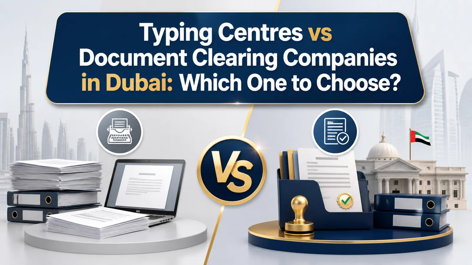 Typing Centres vs Document Clearing Companies in Dubai: Which One to Choose? Typing Centres vs Document Clearing Companies in Dubai: Which One to Choose? featured image