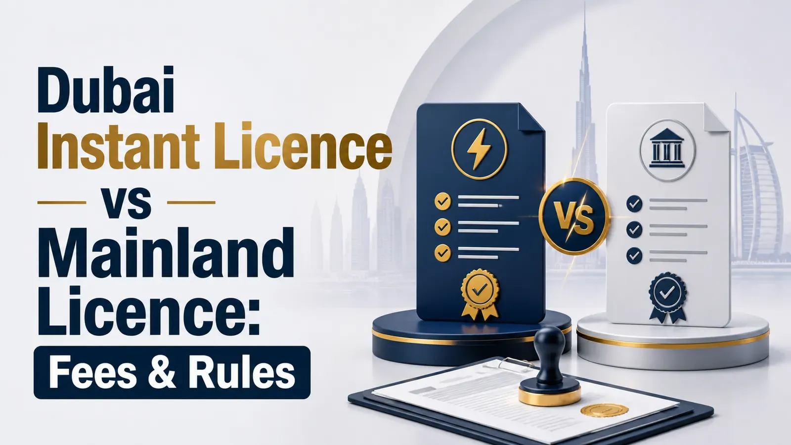 Dubai Instant Licence vs Mainland Licence: Fees & Rules Dubai Instant Licence vs Mainland Licence: Fees & Rules featured image